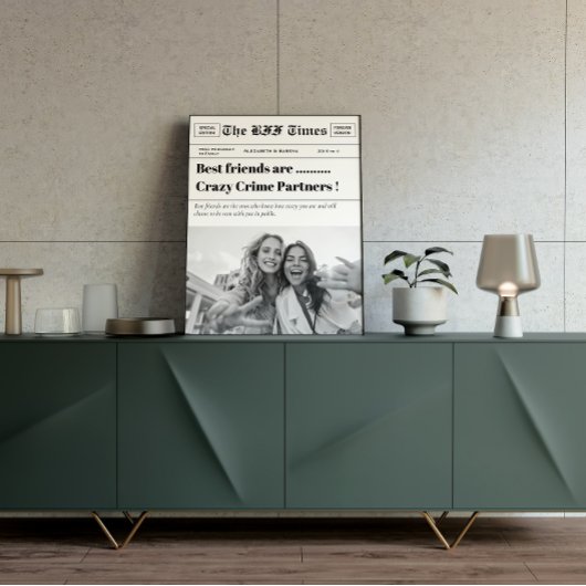 Poster Personnalisé Le BestFriend Times Journaux Unique