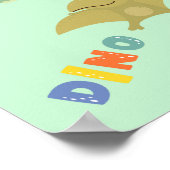 Poster Personnalise le dino coloré (Coin)