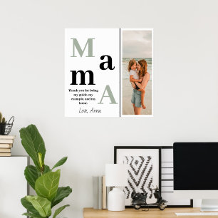 Poster personnalisé Mama-Lovely Message and Photo