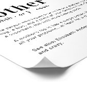 Poster Personnalisé Maman, Maman, Mère Définition Fête de (Coin)