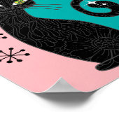 Poster Personnalisé milieu du siècle moderne chat atomiqu (Coin)