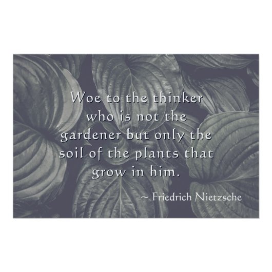 Poster Personnalisé Nietzsche Hosta Feuilles (Devant)