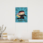 Poster personnalisé Ninja Girl (Cuisine)