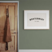 Poster Personnalisé Nom Est Date Famille Cadeau Idée Art