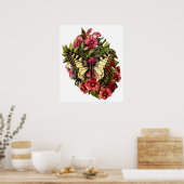 Poster personnalisé Papillon et Fleurs (Cuisine)