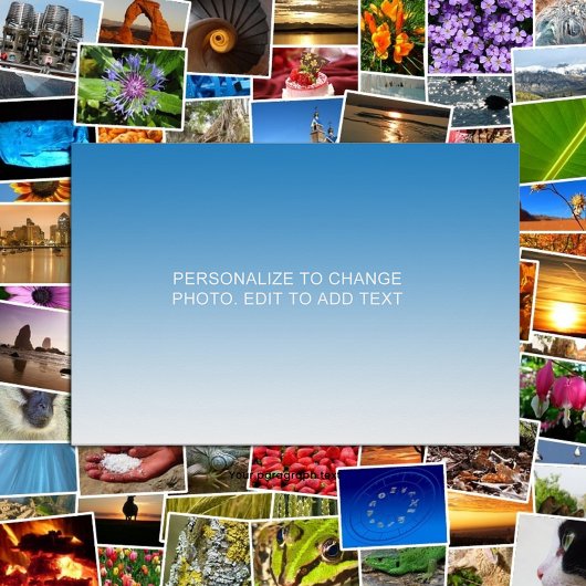 Poster personnalisé personnalisé en bleu Photo Tex