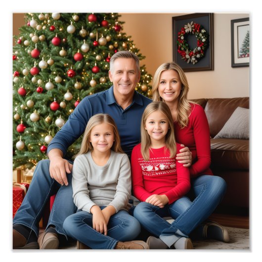 Poster Personnalisé Photo Famille (Devant)