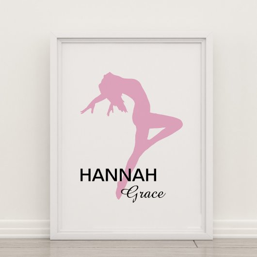 Poster personnalisé Pink Jazz Dancer