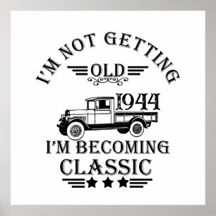 Poster Personnalisé quatre-vingts fête vintage 80e annive