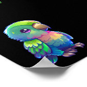 Poster personnalisé Rainbow Bird's & Flowers (Coin)
