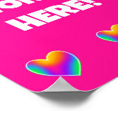 Poster personnalisé Rainbow Hearts (Coin)