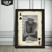 Poster Personnalisé Rebel Ado Mur Art, Poker Droit Outta