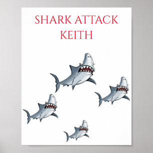 POSTER PERSONNALISÉ "SHARK ATTACK"