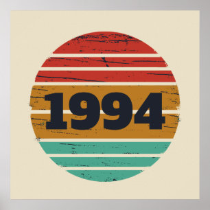 Poster Personnalisé Trente vintage 30e anniversaire