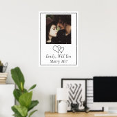 Poster Personnalisé Veux-tu m'épouser (Bureau à domicile)
