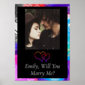 Poster Personnalisé Veux-tu m'épouser (Devant)