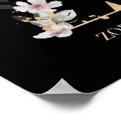 Poster personnalisé Z Monogram Floral (Coin)