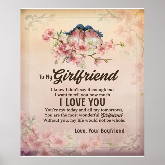 Poster Personnalisée À La Couverture De Ma Petite Amie (Devant)