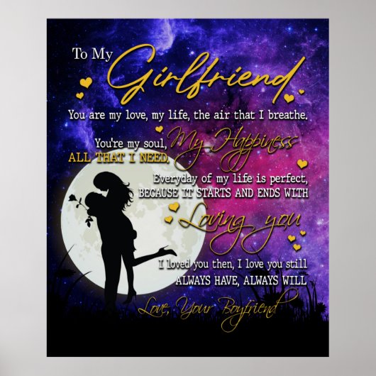 Poster Personnalisée À La Couverture De Ma Petite Amie (Devant)