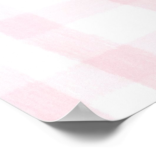 Poster Personnalisée Maya Baby Girl Nursery Bow&En vichy (Coin)