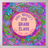 Poster Personnalisée Whimsical Coloré violet classe (Devant)