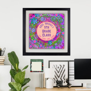 Poster Personnalisée Whimsical Coloré violet classe