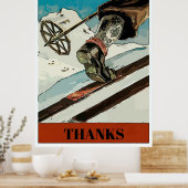 Poster Personnaliser, ajouter du texte,Mountain Snow Ski (Cuisine)