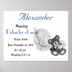 Poster Personnaliser Alexander Nom signifiant keeps