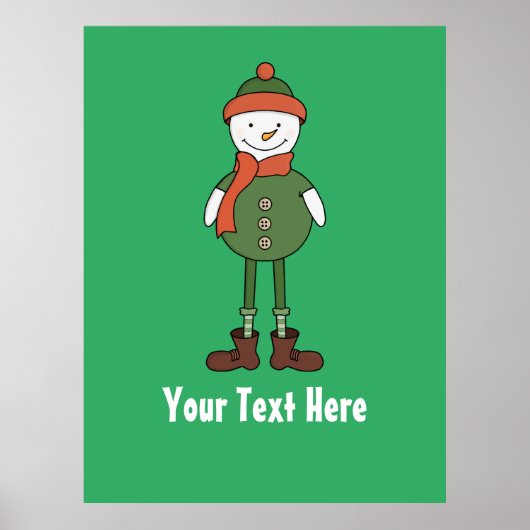 Poster Personnaliser ce Cool Snowman (Devant)