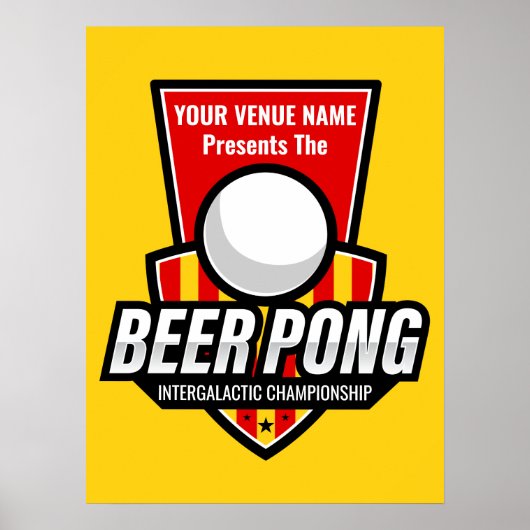 Poster Personnaliser ce logo Beer Pong (Devant)