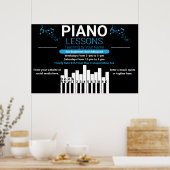 Poster Personnaliser Cours de piano Musique Professeur Ja (Cuisine)