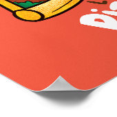 Poster Personnaliser Cute Mange Mangeons Pizza (Coin)