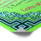 Poster Personnaliser de cette affirmation de jardin (Coin)