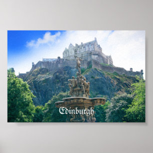 Poster Personnaliser du château d'Édimbourg Produit