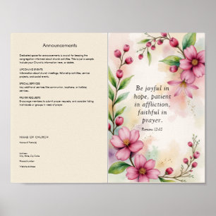 Poster Personnaliser et téléchargement Church Bulletin