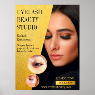 Poster Personnaliser Eyelash Extensions Studio Porte avan