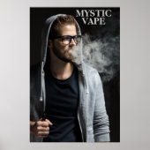 Poster Personnaliser Hipster Man Vaping Vape Shop Busines (Devant)
