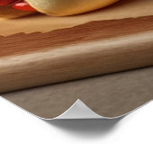 Poster Personnaliser Hotdogs Fries Boire Restaurant Adver (Coin)