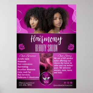 Poster Personnaliser la devanture d'un salon de beauté af