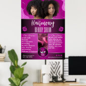 Poster Personnaliser la devanture d'un salon de beauté af (Bureau à domicile)