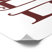 Poster Personnaliser la lettre de rennes D Monogramme de  (Coin)