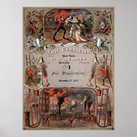 Poster PERSONNALISER LA PERSONNALISER DE Certificat FIREM (Devant)