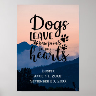 Poster Personnaliser l'affiche de deuil de chien avec emp