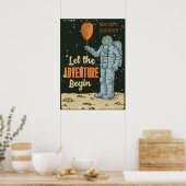 Poster Personnaliser l'astronaute L'aventure commence la  (Cuisine)