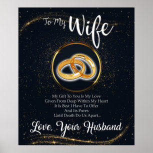 Poster Personnaliser Le Cadeau Pour La Femme Du Mari Loin