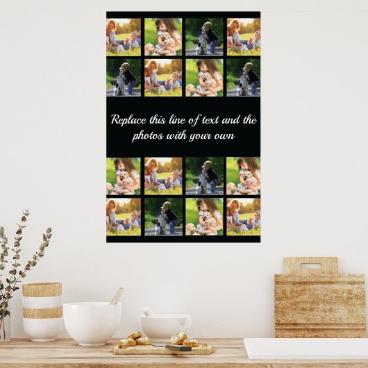 Poster Personnaliser le collage photo et l'affiche texte (Cuisine)