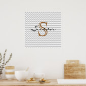 Poster personnaliser le nom sur le motif chevron (Cuisine)