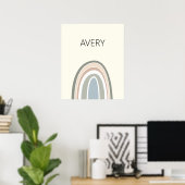 Poster Personnaliser Moderne teinte Rainbow Nurserart (Bureau à domicile)
