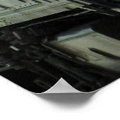 Poster Personnaliser Nom 75e Anniversaire Moteur de train (Coin)