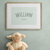 Poster Personnaliser Nom Salle de jeu Décor Genre Garçon